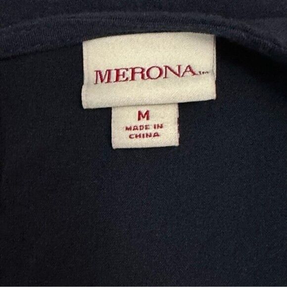Merona Navy Blue Sleeveless Shirt Sz M - Picture 2 of 9